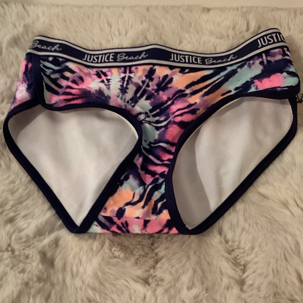 Justice Multicolor Tie-Dye Swim Bottoms